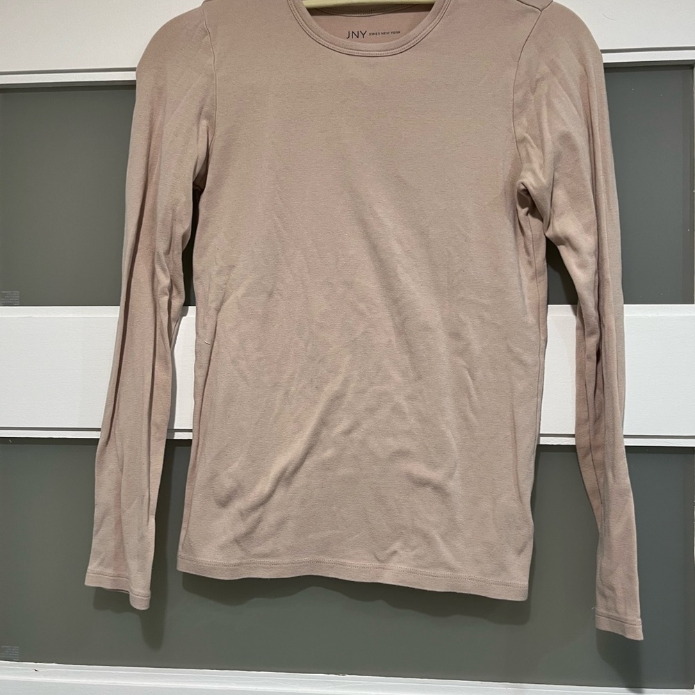 JNY Beige Long Sleeve Shirt